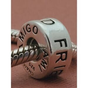 Chamilia Sterling Friend Ami Amigo Spacer Bead Charm 925